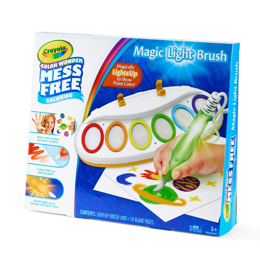 Color Wonder Magic Light Brush, Mess-Free Painting Set for Kids, Preschool and Toddler Educational Toy, Ages 3+
