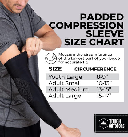 Sports Compression Arm Sleeves - Athletic & Shooting Sleeve for Youth, Kids, Men & Women - Football, Basketball & Baseball