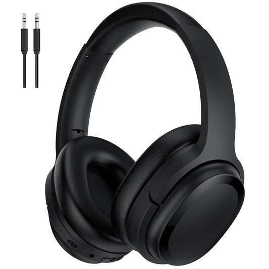 SE7 Active Noise Cancelling Headphones Wireless Bluetooth Headphones over Ear with Mic/Aptx, Comfortable Protein Earpads 30H Playtime, Foldable Headphones for Travel/Work - Dark Green